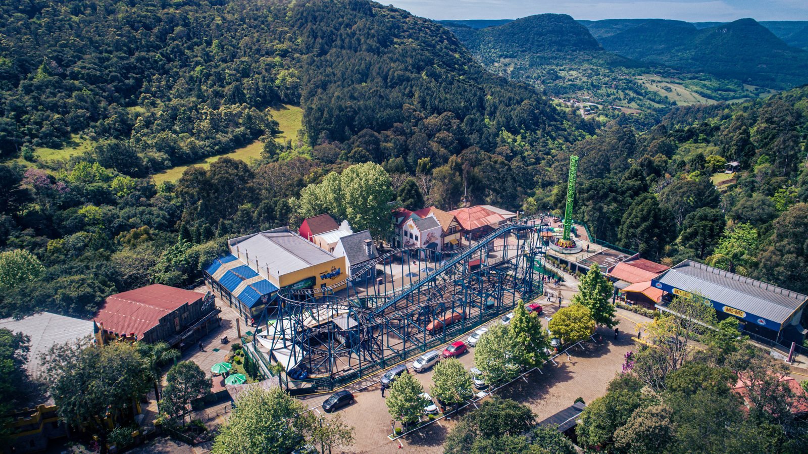 Arena Big Land do Alpen Park vista de cima