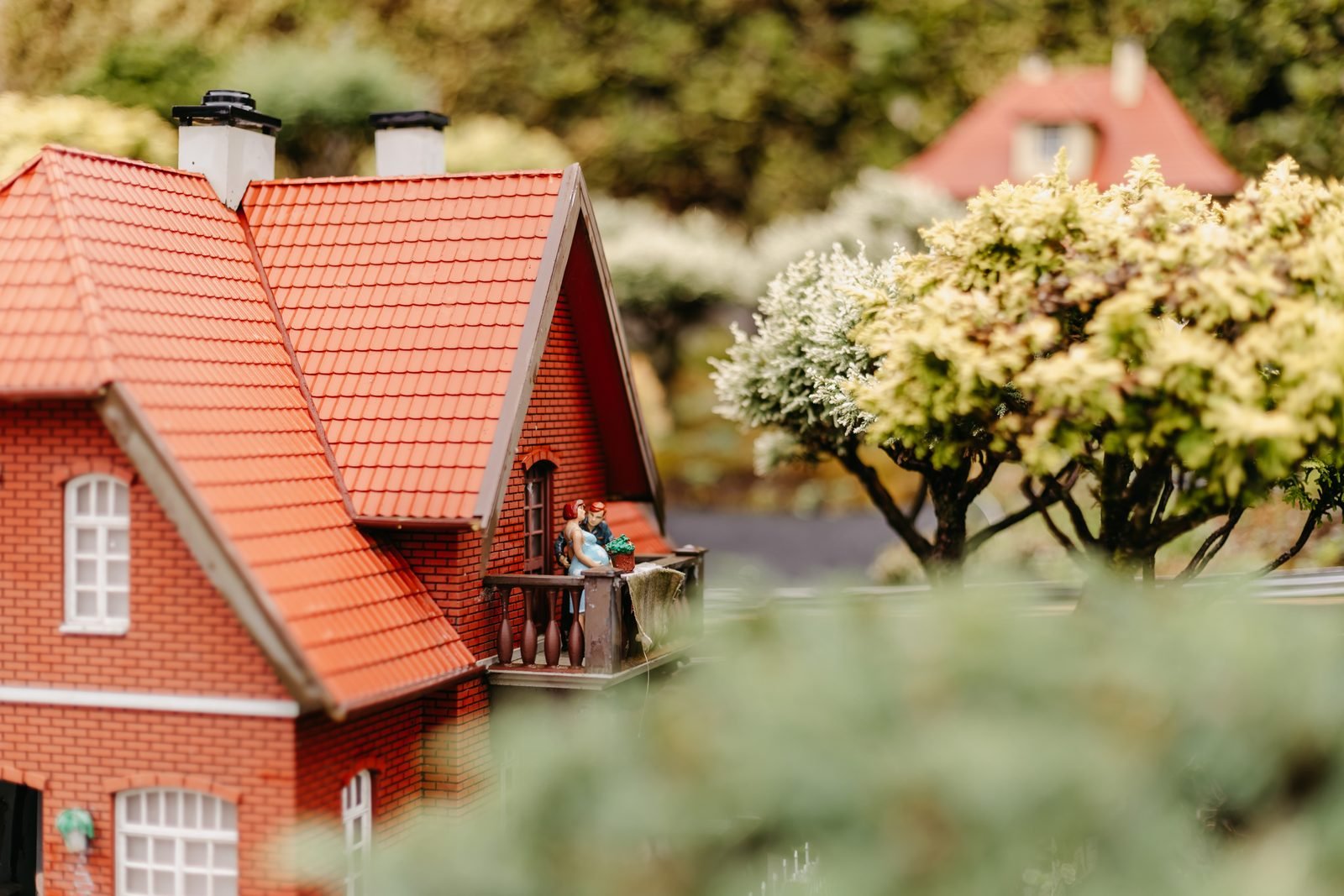 Réplica de castelo em miniatura no parque Mini Mundo